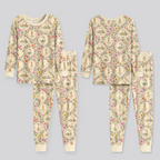 Floral Silly Bear and Friends Bamboo Two Piece Long Sleeve Pajama Set