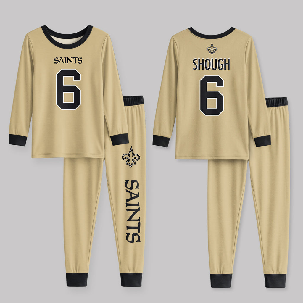 New Orleans Saints Football!! Inspired Bamboo Two Piece Long Sleeve Pajama Set
