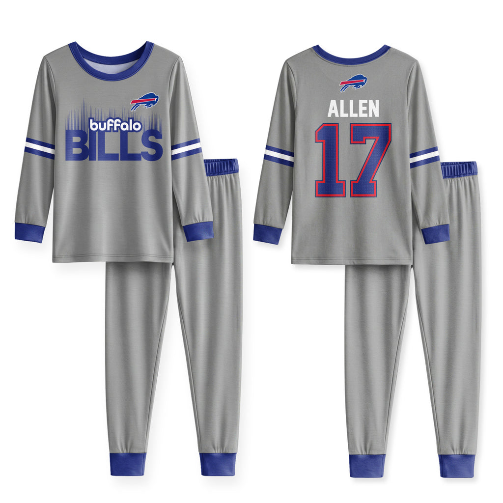 Buffalo Football Joshua 17! Inspired Bamboo Two Piece Long Sleeve Pajama Set