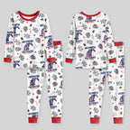 Patriots Football x Captain Inspired Bamboo Two Piece Long Sleeve Pajama Set