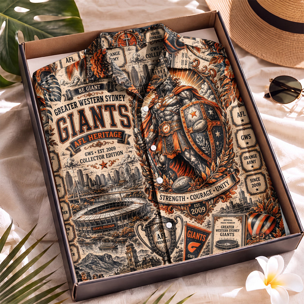 GWS Giants Hawaiian Shirt – Retro Inspired Shirt