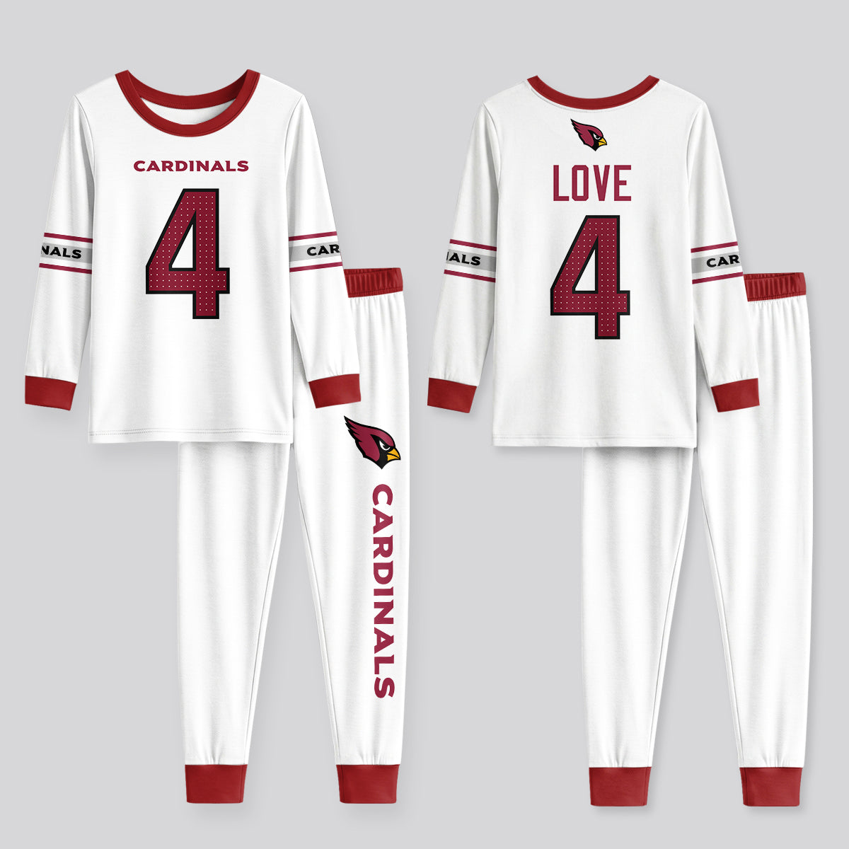 Arizona Cardinals Football!! Inspired Bamboo Two Piece Long Sleeve Pajama Set