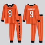 Bengals Football JB 09! Inspired Bamboo Two Piece Long Sleeve Pajama Set