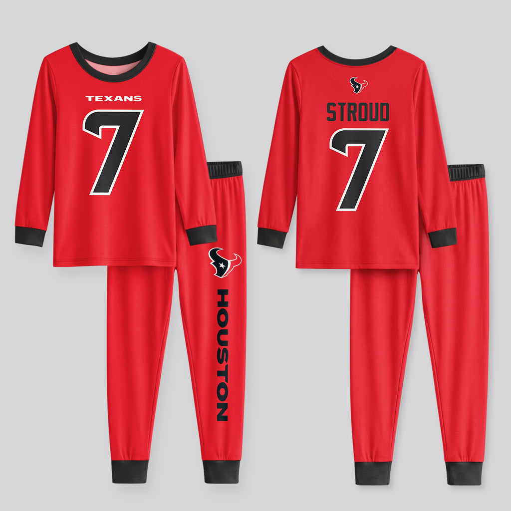 Houston Texans Football!! Inspired Bamboo Two Piece Long Sleeve Pajama Set