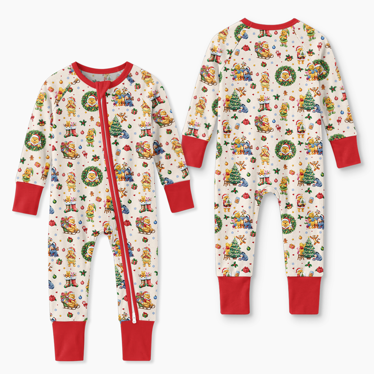 Merry Christmas Bear and Friends Bamboo Convertible Zippy
