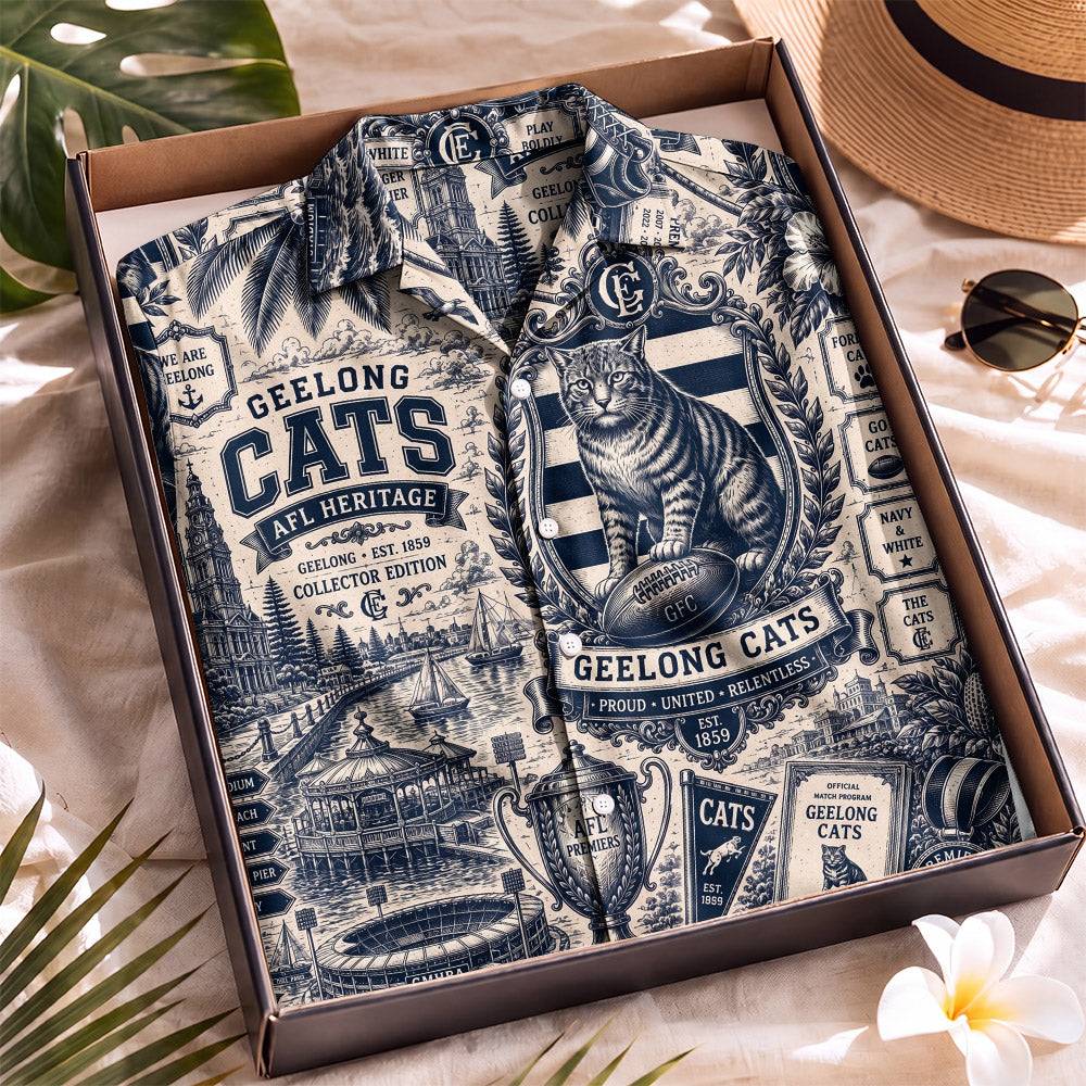 Geelong Cats Hawaiian Shirt – Retro Inspired Shirt