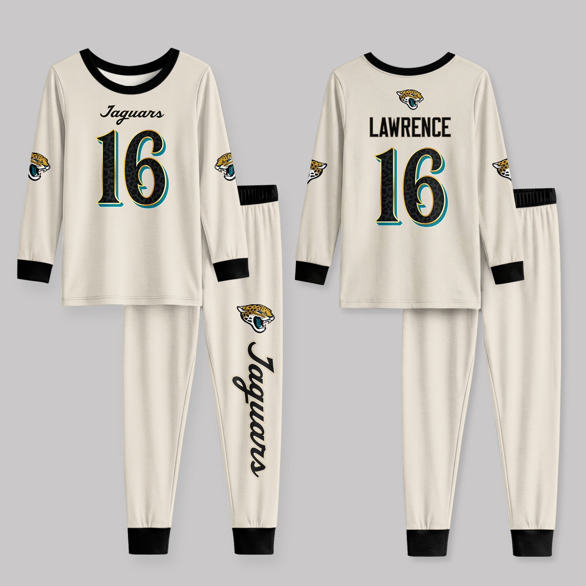 Jacksonville J. Football!! Inspired Bamboo Two Piece Long Sleeve Pajama Set