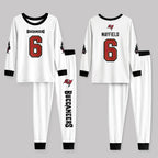 Tampa Bay Buccaneers Football!! Inspired Bamboo Two Piece Long Sleeve Pajama Set