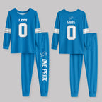 Detroit L. Football JG 0! Inspired Bamboo Two Piece Long Sleeve Pajama Set