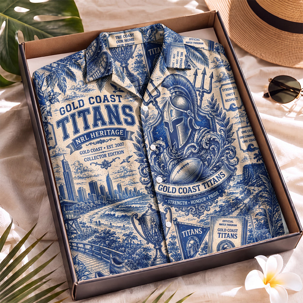 Gold Coast Titans Hawaiian Shirt – Retro Inspired Shirt