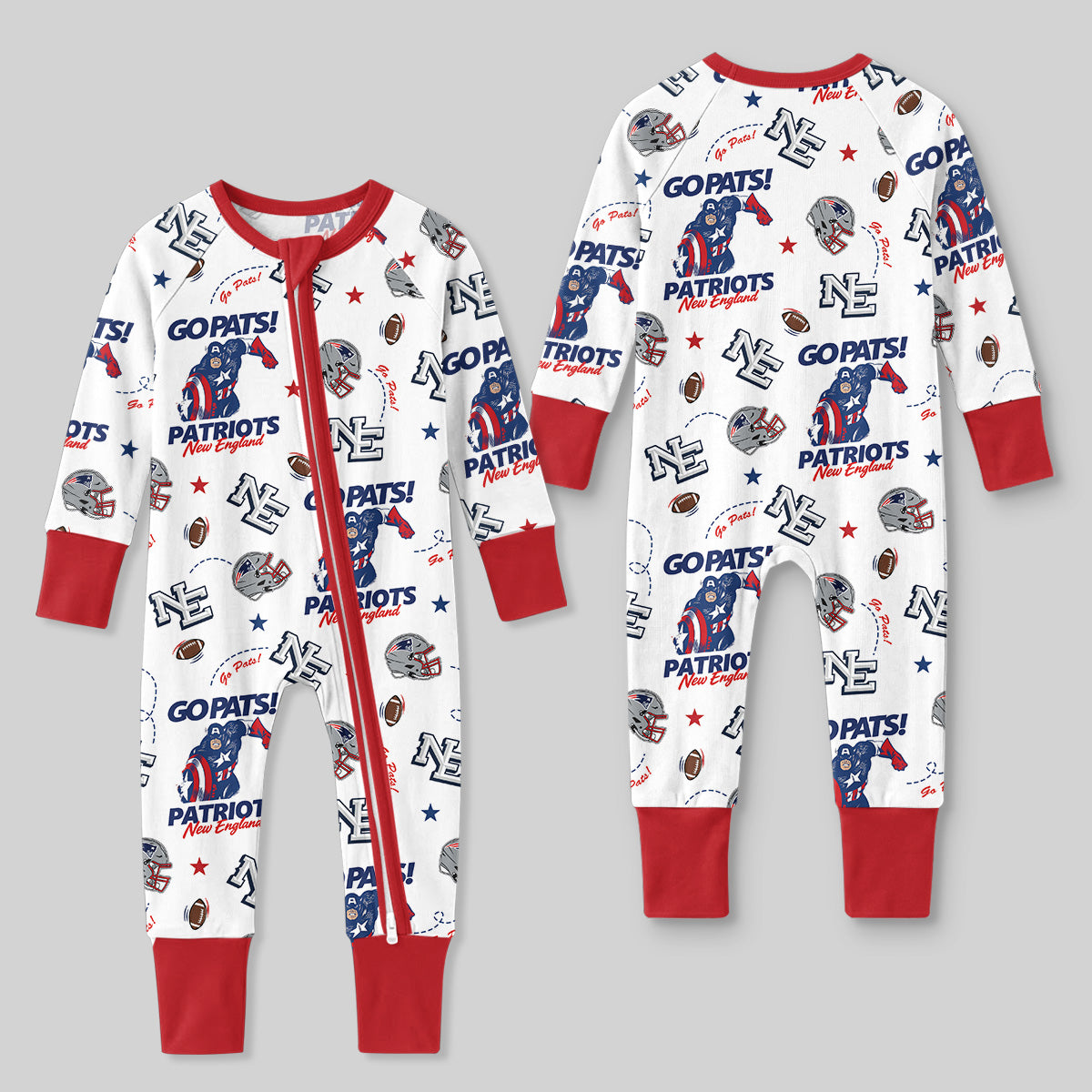 Patriots Football x Captain Inspired Bamboo Convertible Zippy