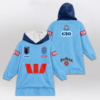 NSW Blues Rugby Blanket Hoodie