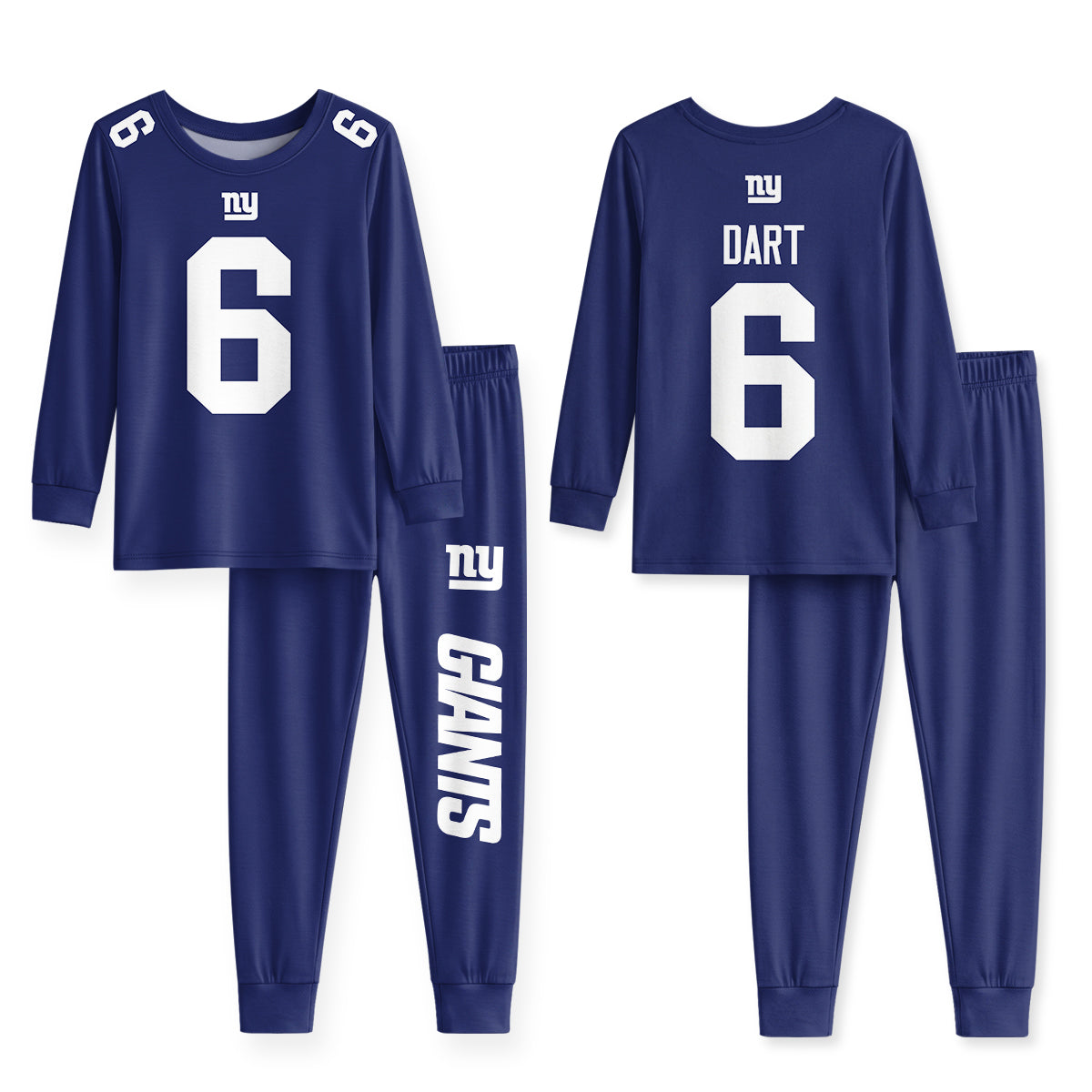 Giants Football! Inspired Bamboo Two Piece Long Sleeve Pajama Set