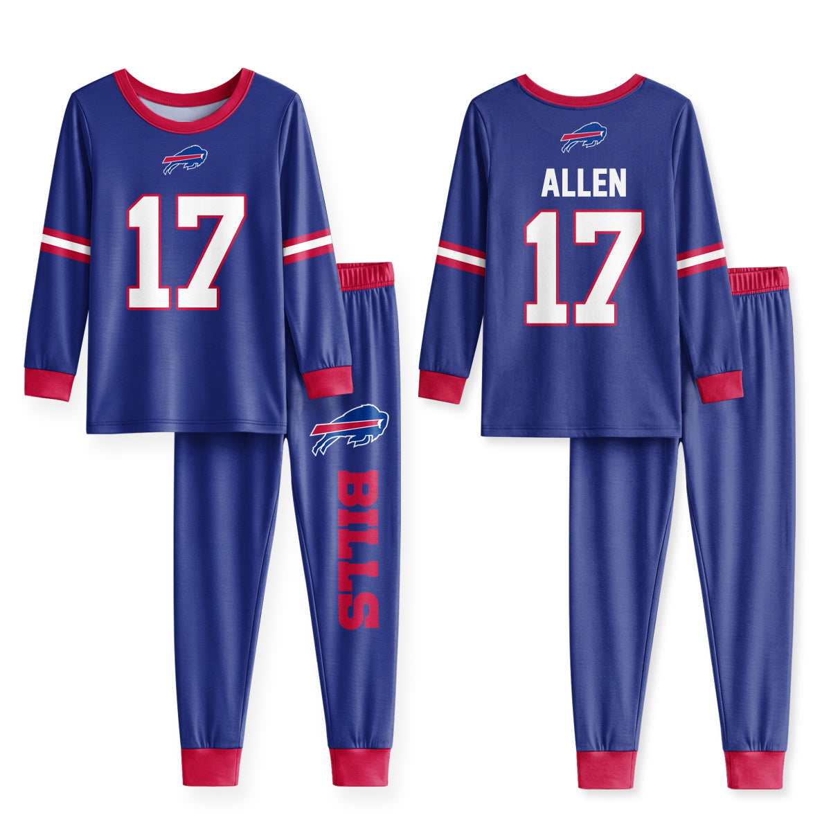 Buffalo Football Joshua 17! Inspired Bamboo Two Piece Long Sleeve Pajama Set