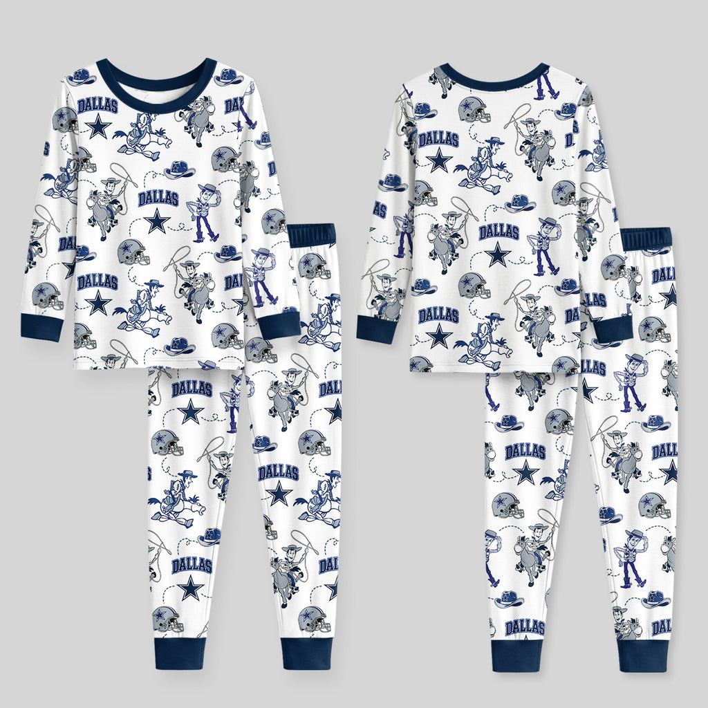 Cowboys Football x Woody Inspired Bamboo Two Piece Long Sleeve Pajama Set