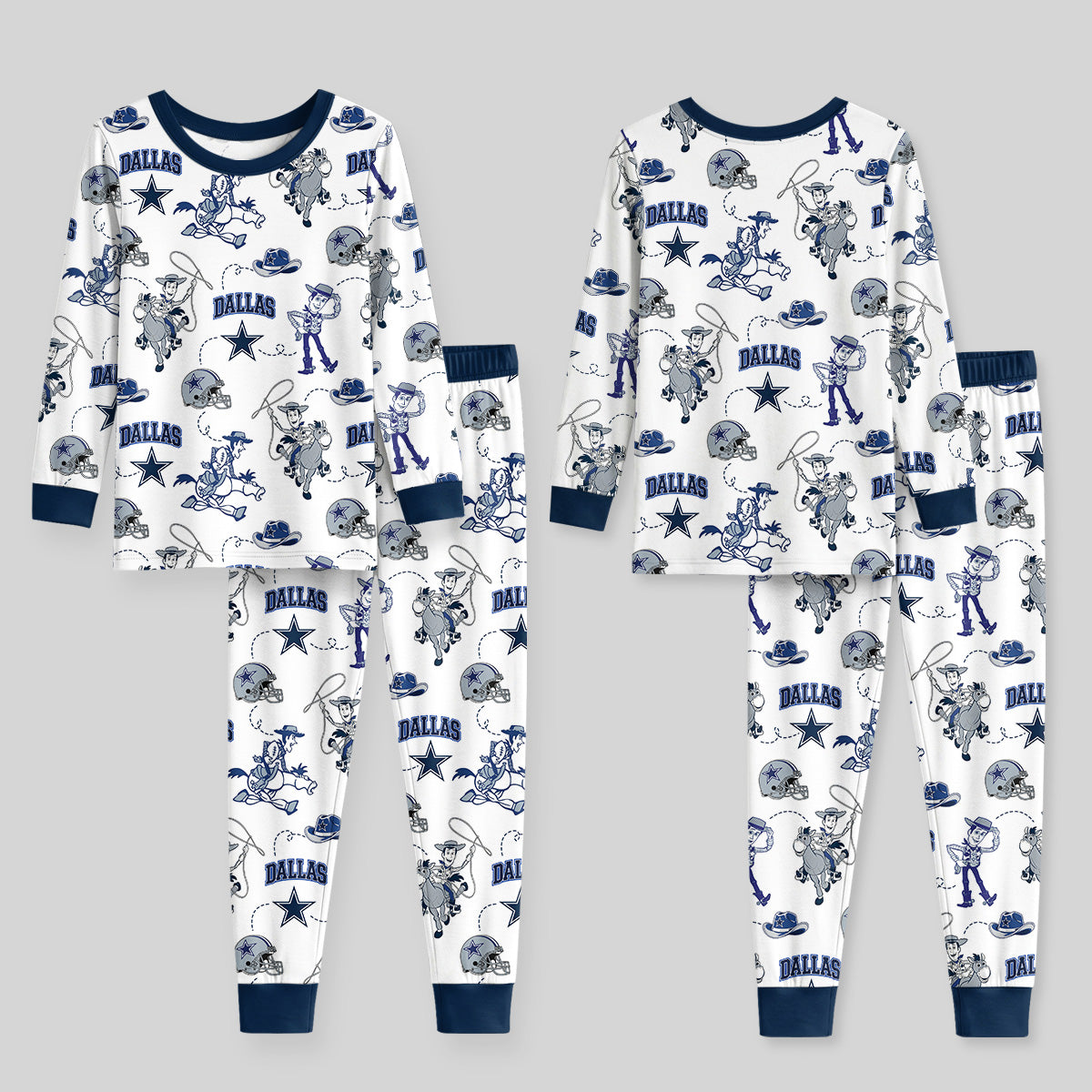Cowboys Football x Woody Inspired Bamboo Two Piece Long Sleeve Pajama Set