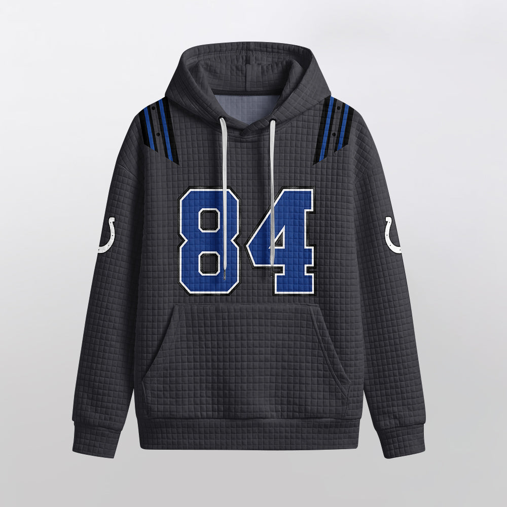 Indianapolis C. Rivalries Warren 84 Football Waffle Hoodie
