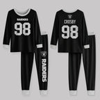 Raiders MC98 Football! Inspired Bamboo Two Piece Long Sleeve Pajama Set