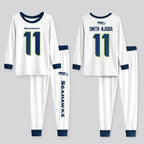 Seahawks Football Inspired Bamboo Two Piece Long Sleeve Pajama Set