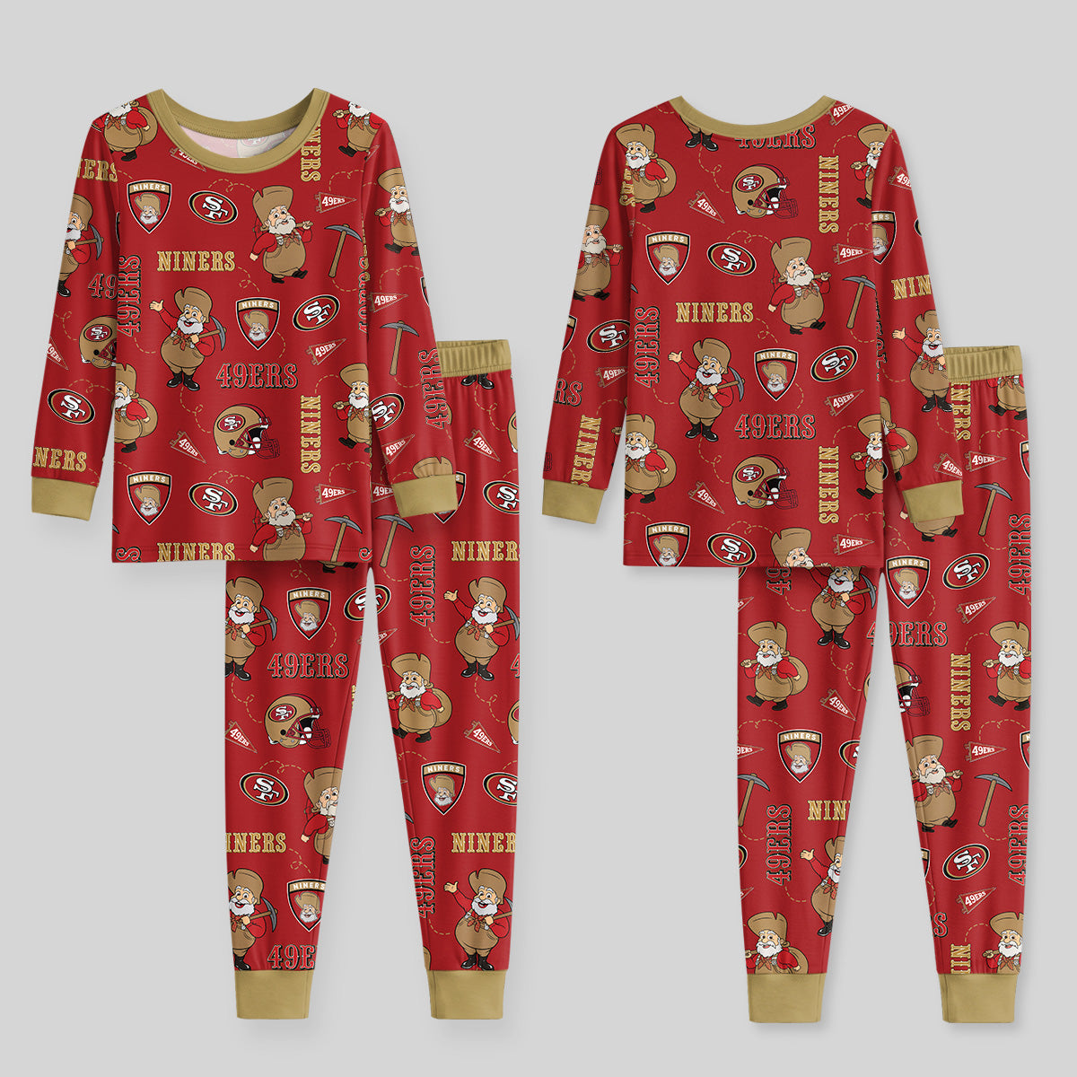 Niners Football x Pete Inspired Bamboo Two Piece Long Sleeve Pajama Set