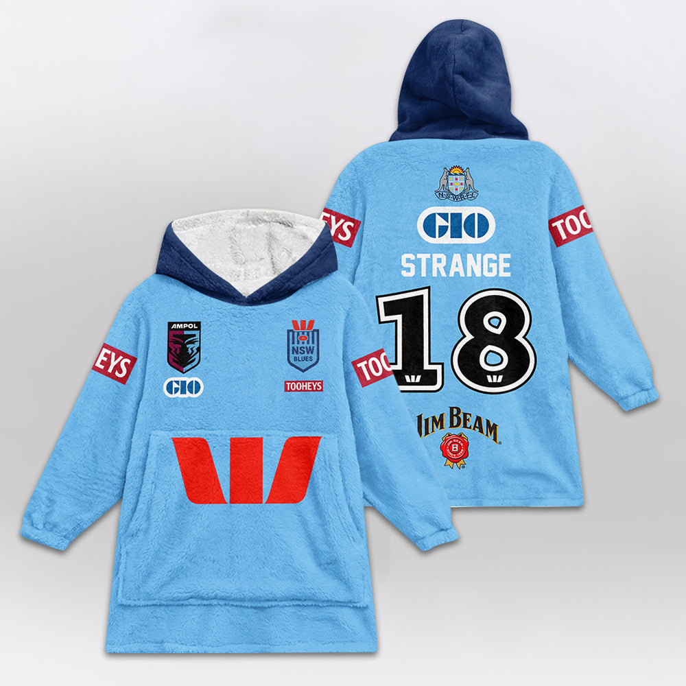 NSW Blues Rugby Blanket Hoodie