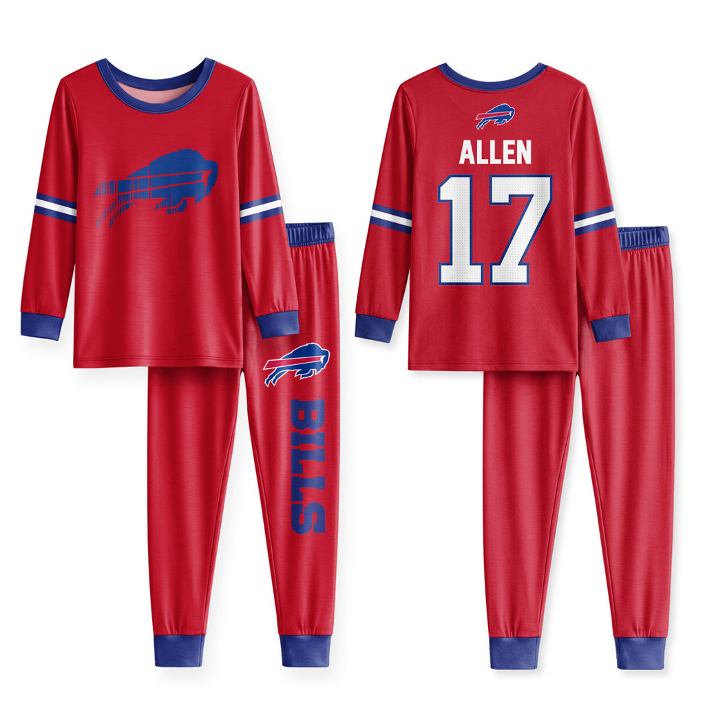 Buffalo Football Joshua 17! Inspired Bamboo Two Piece Long Sleeve Pajama Set