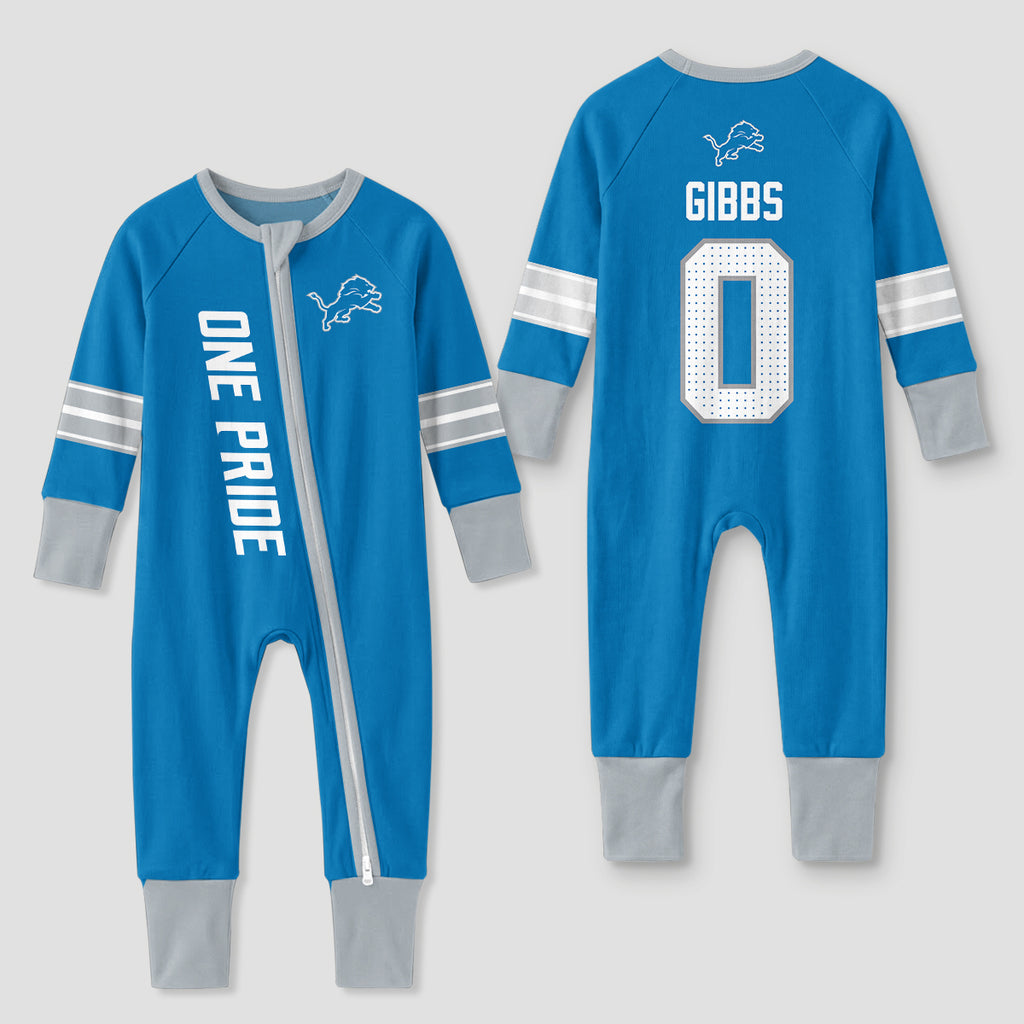Detroit L. Football JG 0! Inspired Bamboo Two Piece Long Sleeve Pajama Set