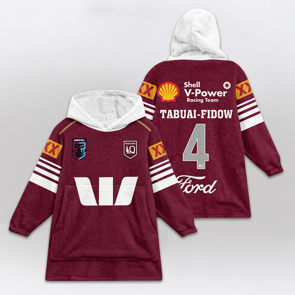 Queensland Rugby 2026 Tabuai-Fidow Blanket Hoodie