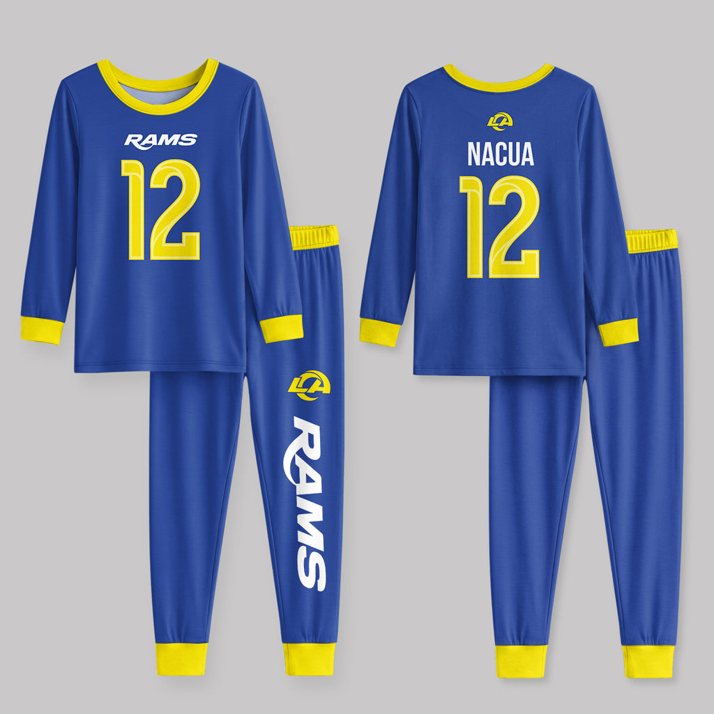 LA Rams Football!! Inspired Bamboo Two Piece Long Sleeve Pajama Set
