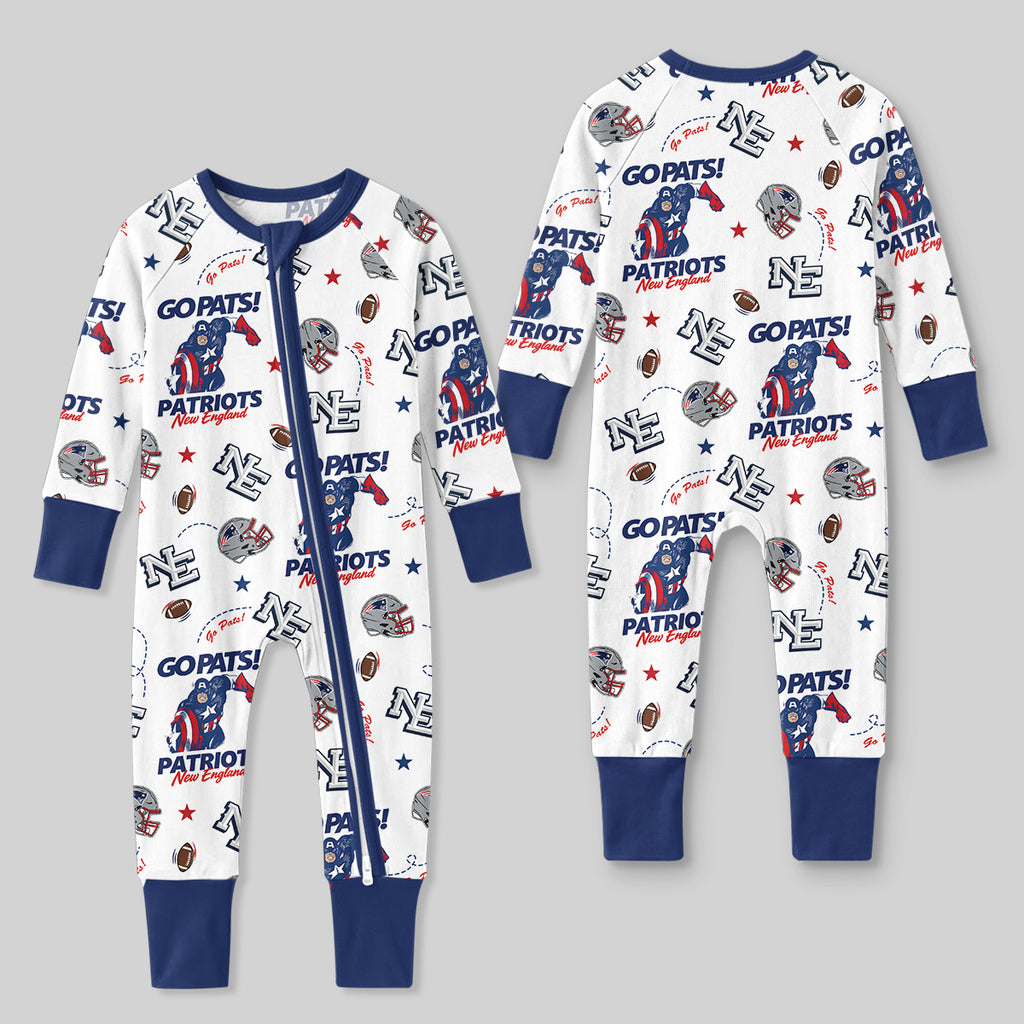 Patriots Football x Captain Inspired Bamboo Convertible Zippy