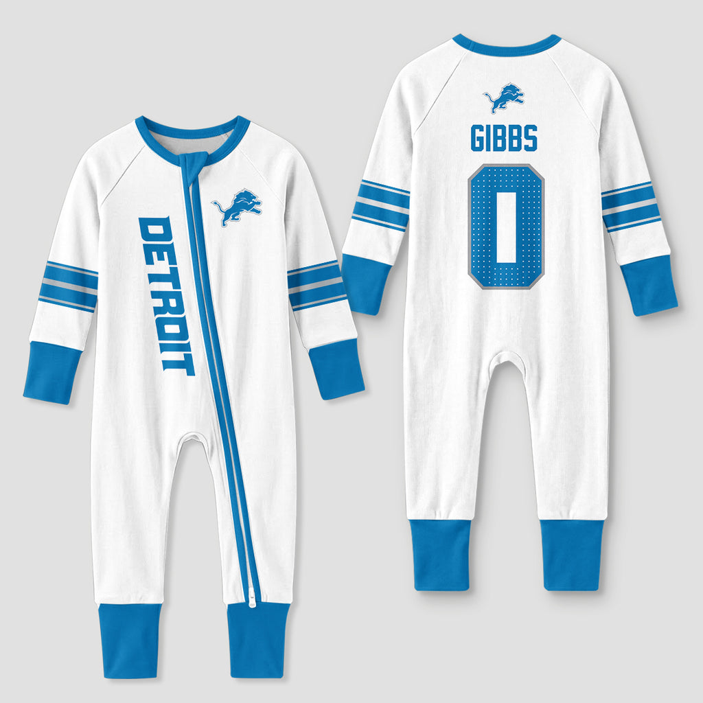 Detroit L. Football JG 0! Inspired Bamboo Two Piece Long Sleeve Pajama Set
