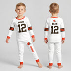 Cleveland Browns Football!! Inspired Bamboo Two Piece Long Sleeve Pajama Set