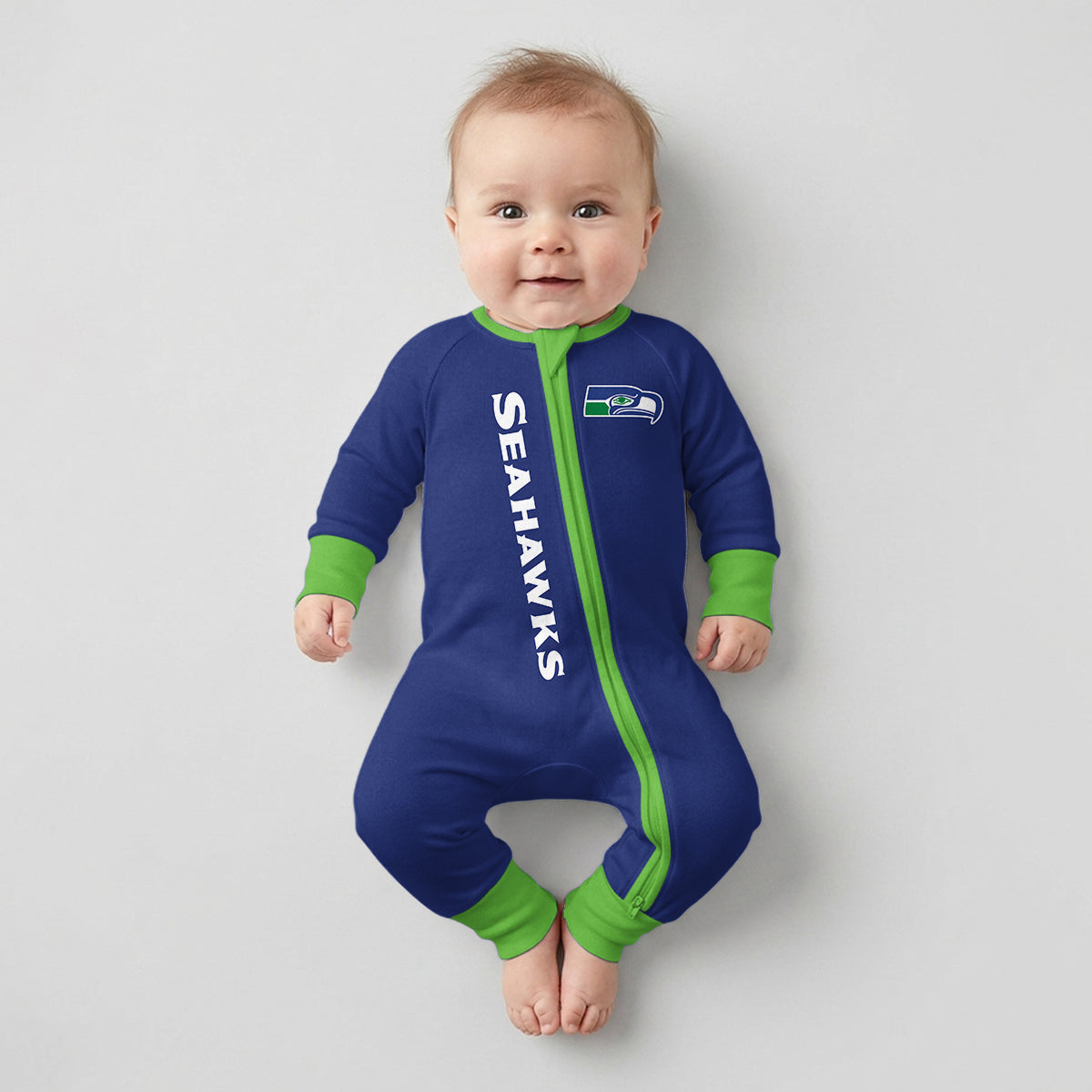 Seahawks Football! Inspired Bamboo Two Piece Long Sleeve Pajama Set