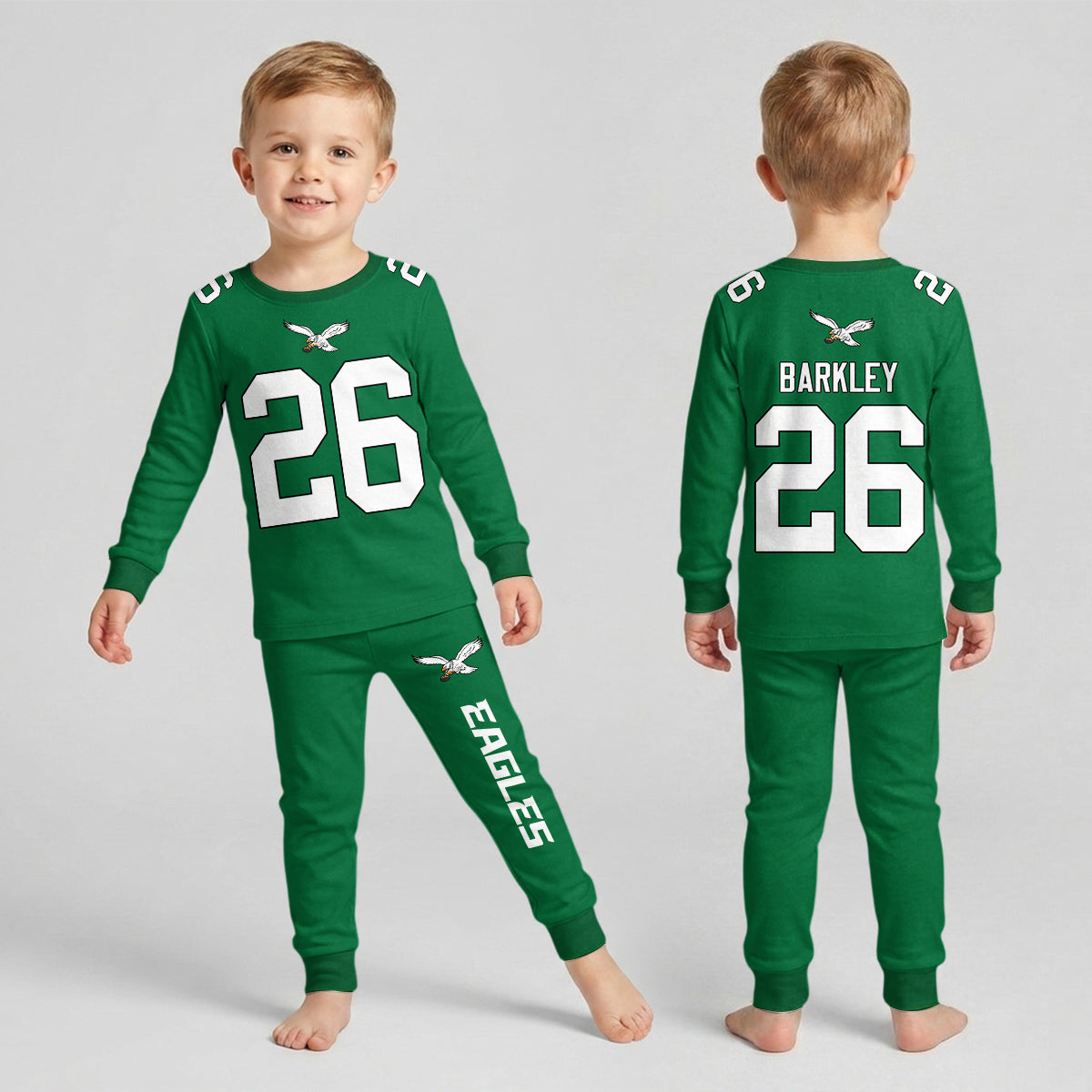 Eagles Football Barkley 26! Inspired Bamboo Two Piece Long Sleeve Pajama Set