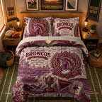 Broncos Bedding Set With Pillowcases