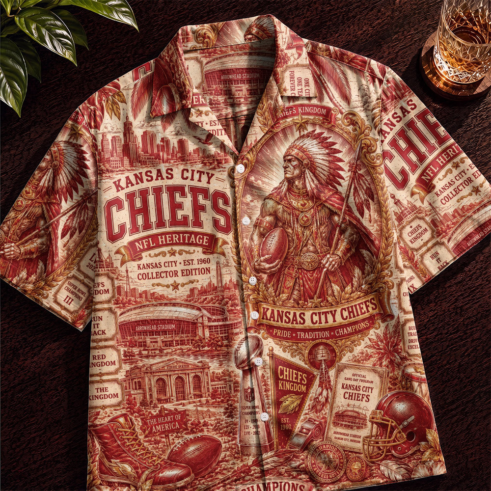 Kansas City Chiefs Football Hawaiian Shirt – Retro Inspired Shirt