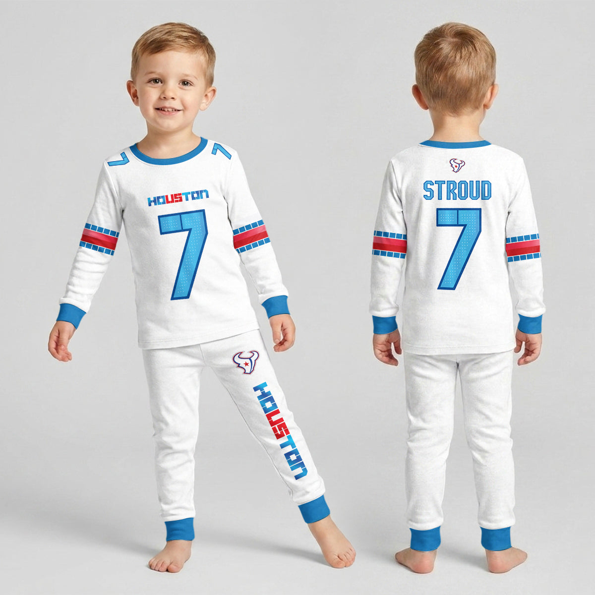 Houston T. Football!! Inspired Bamboo Two Piece Long Sleeve Pajama Set