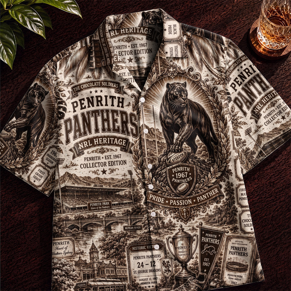 Penrith Panthers Hawaiian Shirt 1967 – Retro Inspired Shirt