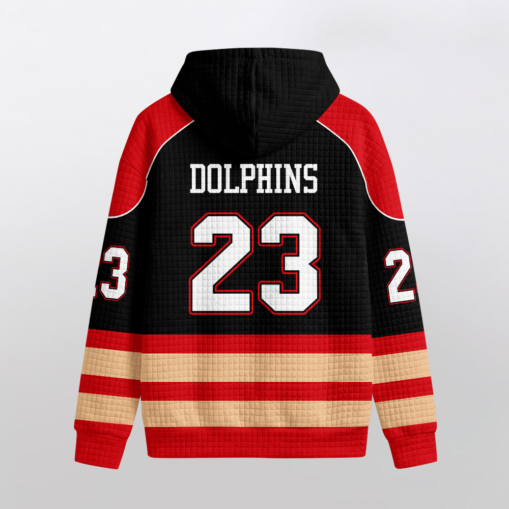 Dolphins Unisex Waffle Hoodie