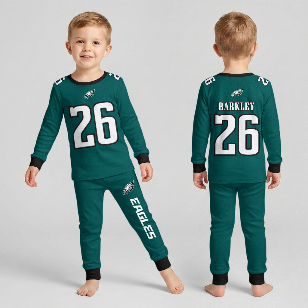 Eagles Football Barkley 26! Inspired Bamboo Two Piece Long Sleeve Pajama Set