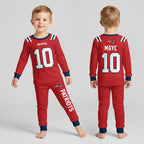 Patriots Football Maye 10! Inspired Bamboo Two Piece Long Sleeve Pajama Set