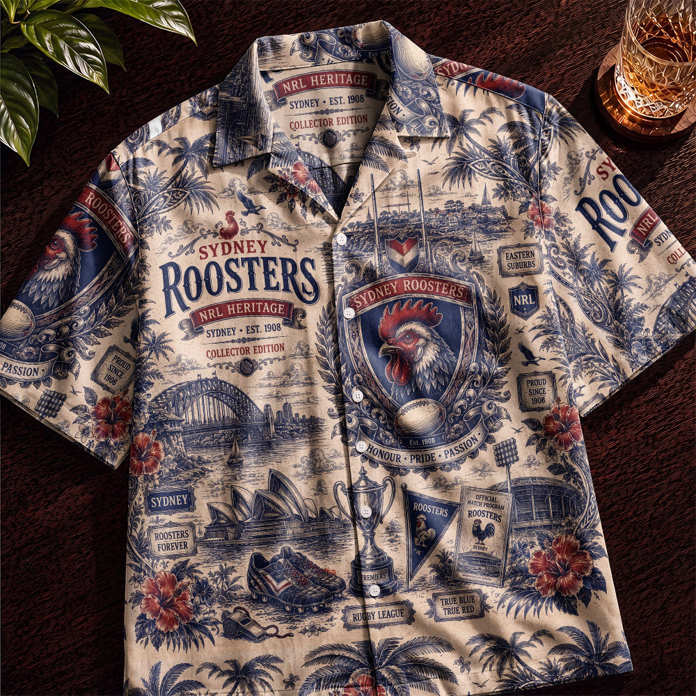 Sydney Roosters Hawaiian Shirt – Retro Inspired Shirt