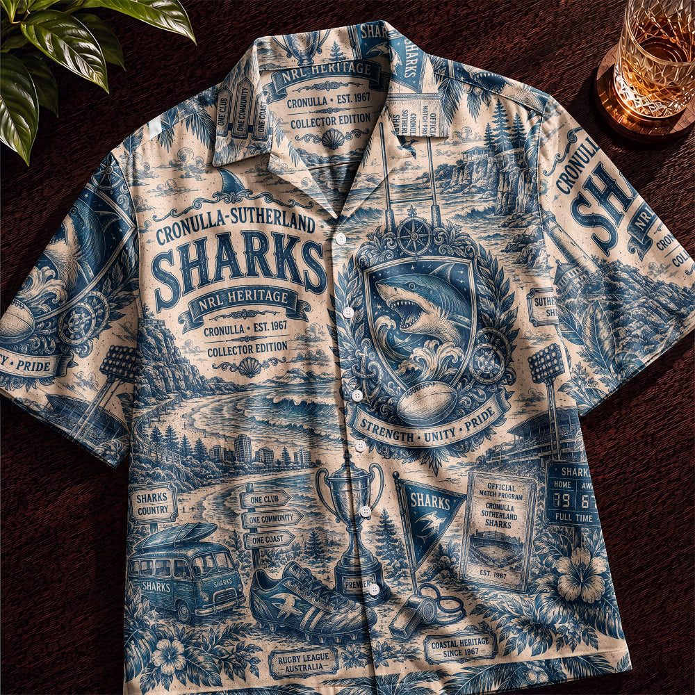 Cronulla Rugby Hawaiian Shirt – Retro Inspired Shirt