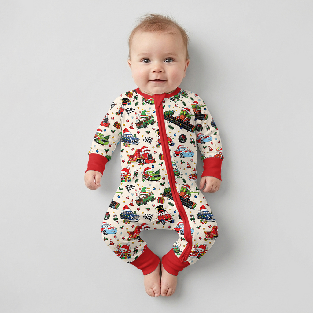 Merry Christmas Race Car Bamboo Convertible Zippy