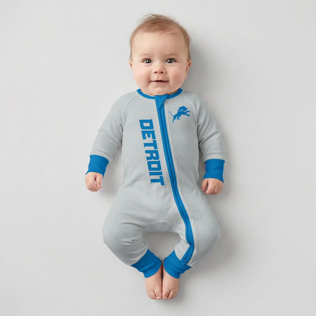 Detroit L. Football JG 0! Inspired Bamboo Two Piece Long Sleeve Pajama Set