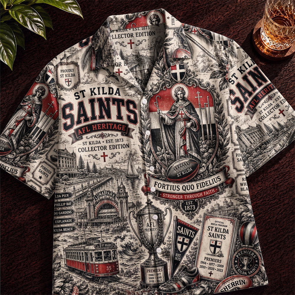 St Kilda Saints Hawaiian Shirt – Retro Inspired Shirt