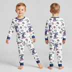 Patriots Football x Captain Inspired Bamboo Two Piece Long Sleeve Pajama Set