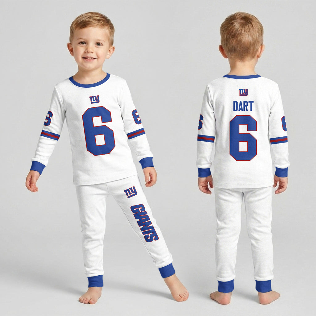 Giants Football! Inspired Bamboo Two Piece Long Sleeve Pajama Set