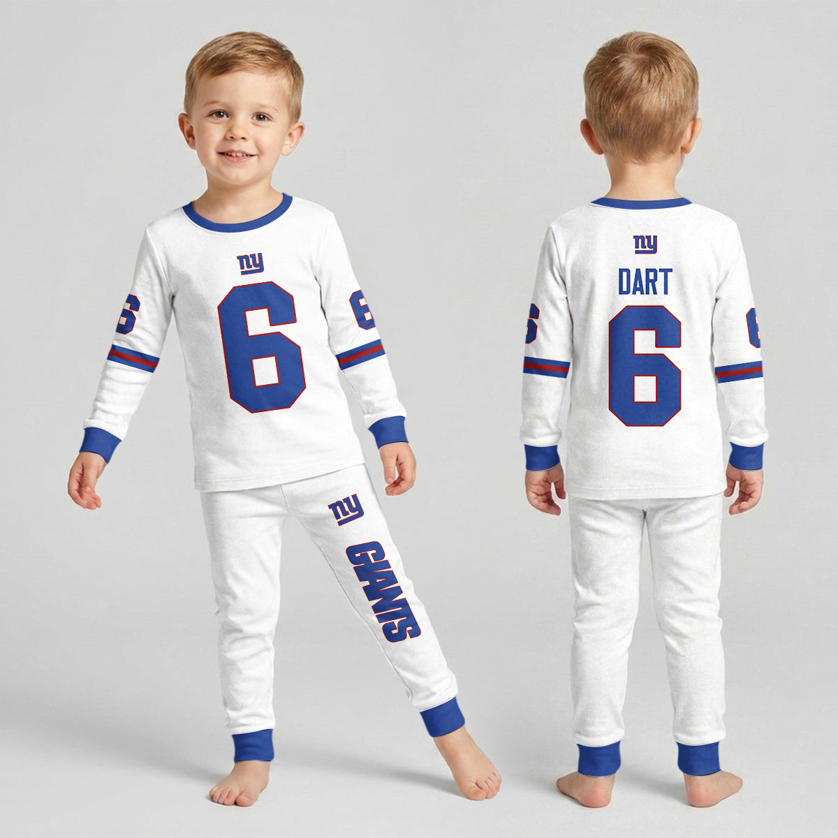 Giants Football! Inspired Bamboo Two Piece Long Sleeve Pajama Set