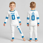 Detroit L. Football JG 0! Inspired Bamboo Two Piece Long Sleeve Pajama Set